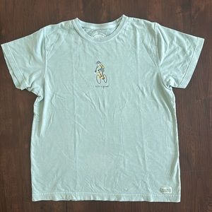 LIFE IS GOOD WOMENS GRAPHIC TEE SHORT SLEEVE CREW NECK BICYCLE